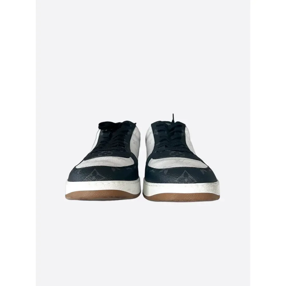 Louis Vuitton Brown White & Black Monogram Rivoli Sneakers - Picture 2 of 8